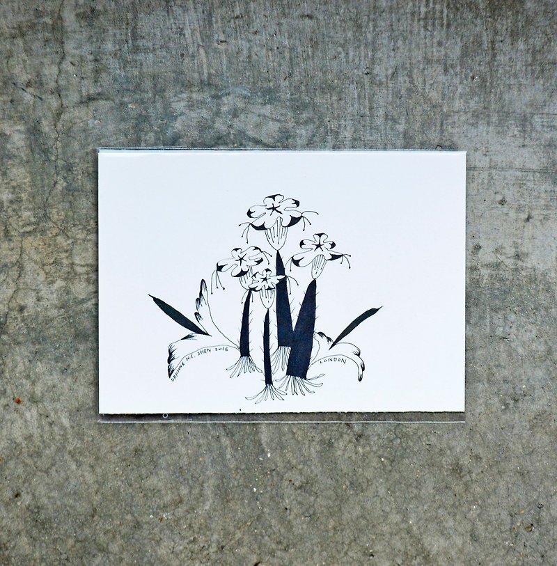 花朵 抽象 山水 叶子 手绘小卡 - 木工/竹艺/纸艺 - 纸 黑色