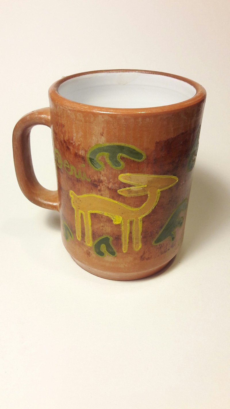 羊驼手绘陶瓷马克杯 - 咖啡杯/马克杯 - 陶 咖啡色