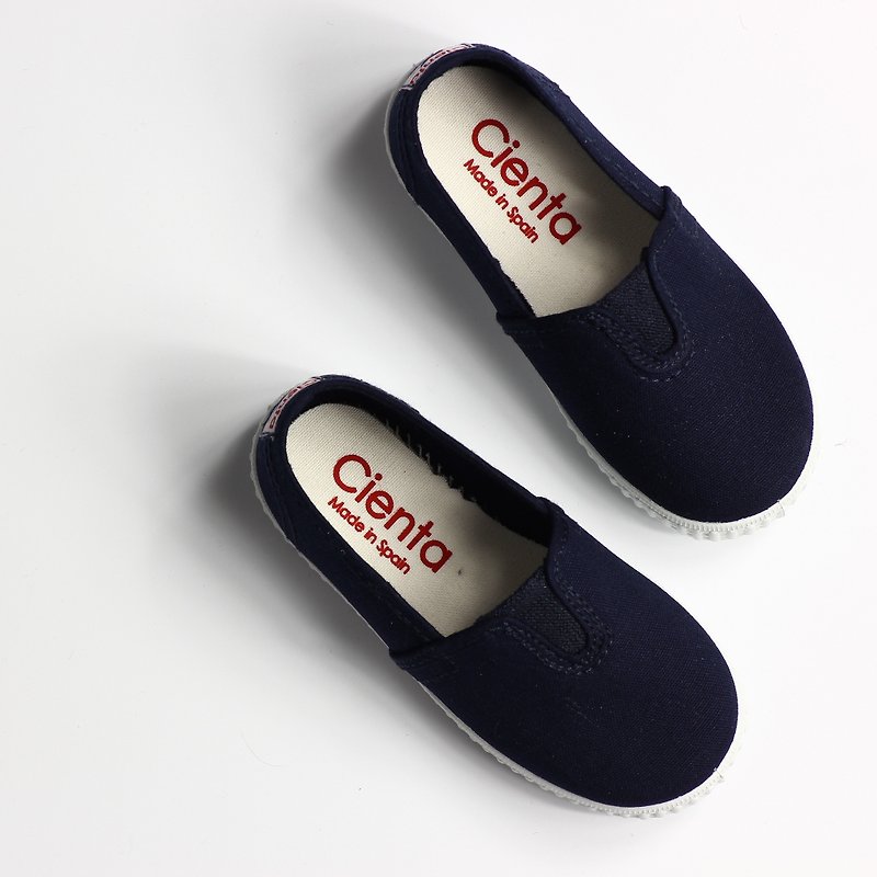 西班牙国民帆布鞋 CIENTA 54000 77深蓝色 大童、女鞋尺寸 - 女款休闲鞋 - 棉．麻 蓝色