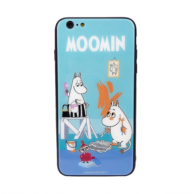 【iPhone系列】Moomin授权-漆戏 水晶玻璃 手机壳 - 手机壳/手机套 - 玻璃 蓝色