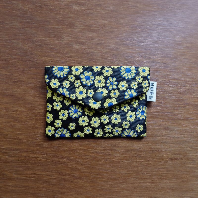 花朵字母卡片钱包（黄万寿菊） - 名片夹/名片盒 - 聚酯纤维 黄色