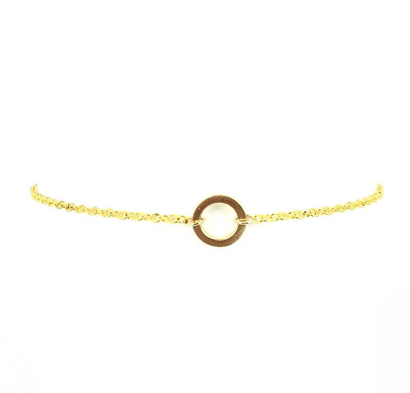 金色圆圈链绳颈链（小） - 项链 - 其他材质 金色