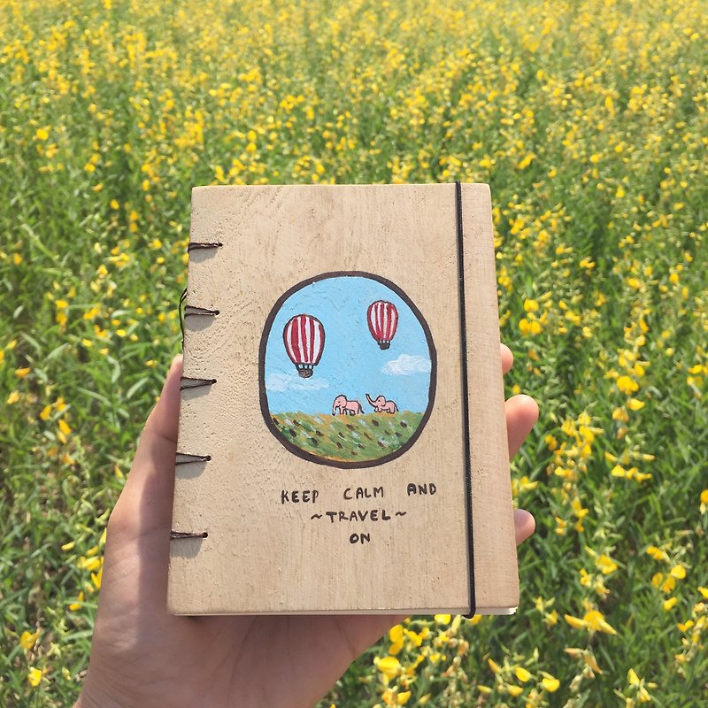 Woodnotebook notebook handmadenotebook diary - 笔记本/手帐 - 木头 黄色