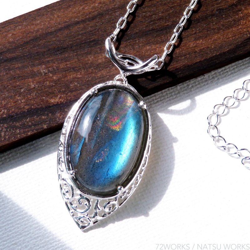 ラブラドライト ネックレス / Labradorite Necklace - 项链 - 宝石 蓝色