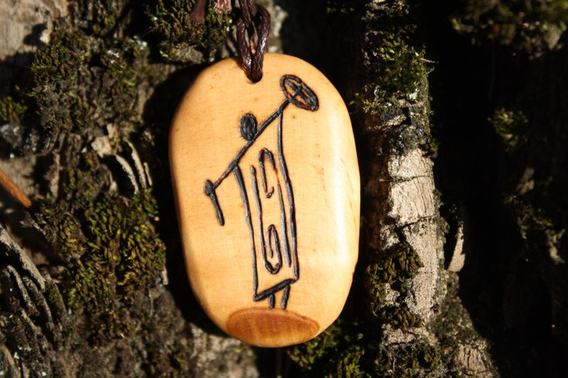 Spiritual growth harmony balance integrity Talisman Amulet Pagan Shaman - 项链 - 木头 