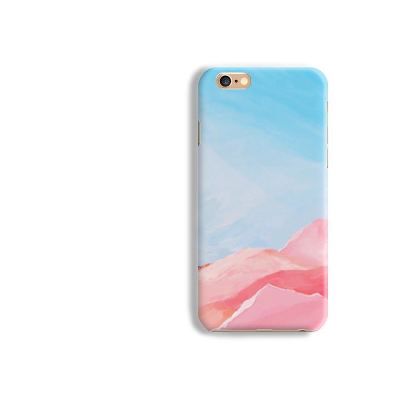 粉红色山脉 磨砂手机壳硬壳iphone XS + 8 Plus Galaxy S9 note 8 - 手机壳/手机套 - 塑料 白色