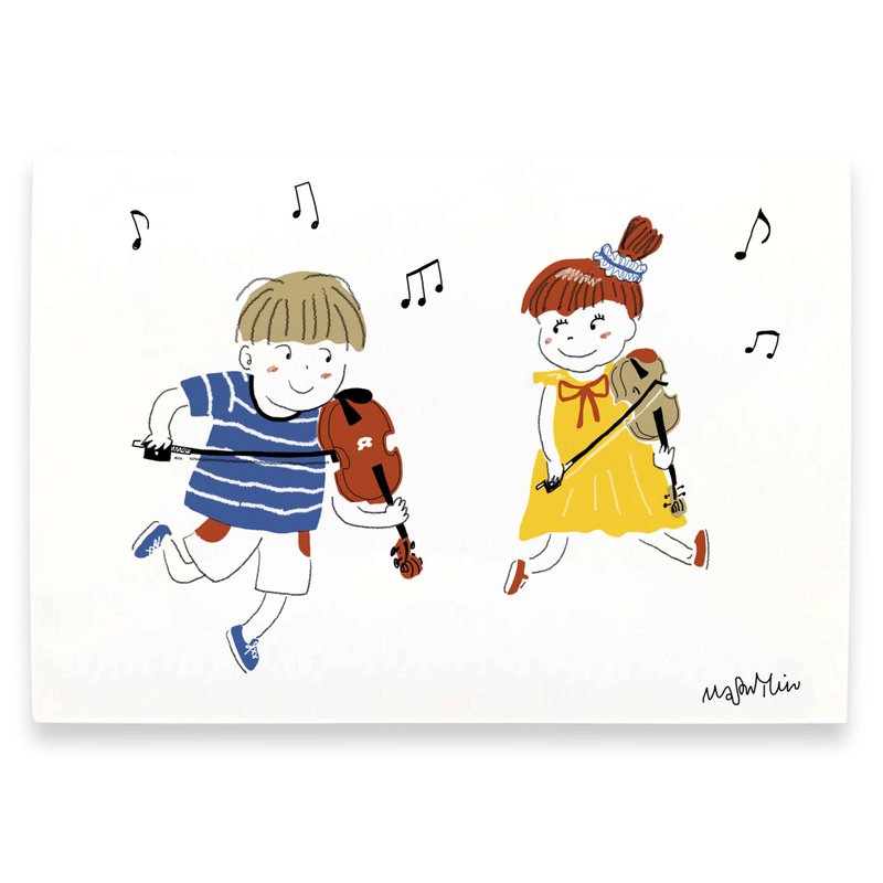 【最好的伙伴】明信片| 古典音乐 | Music Gift - 卡片/明信片 - 纸 白色