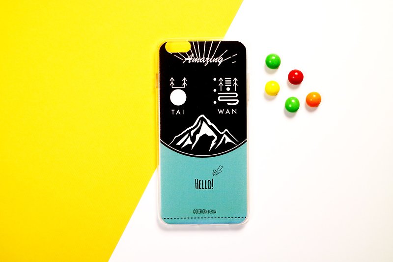 Deerhorn design / 鹿角 独家设计 台湾 手机壳 iPhone 6plus 透明软壳 少量 - 手机壳/手机套 - 塑料 绿色