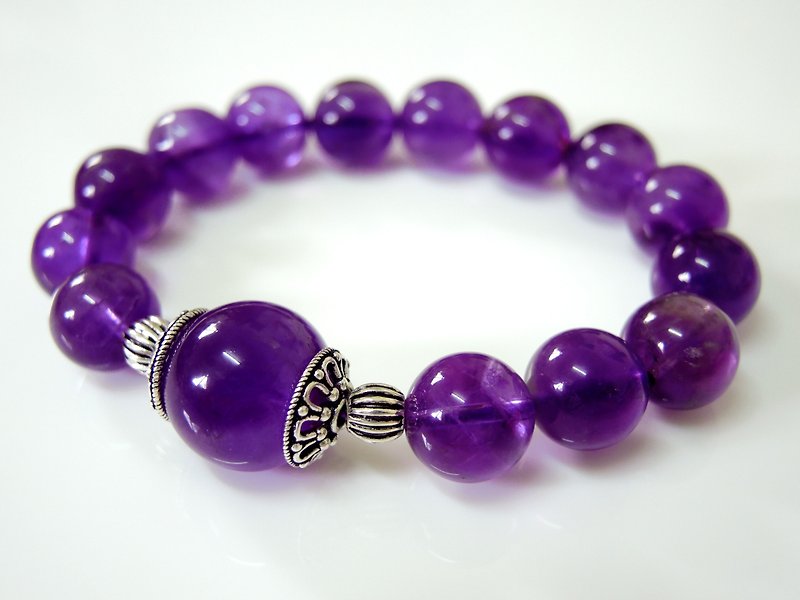 《King 王者之心》秘境紫水晶经典中性手链 - 手链/手环 - 宝石 紫色