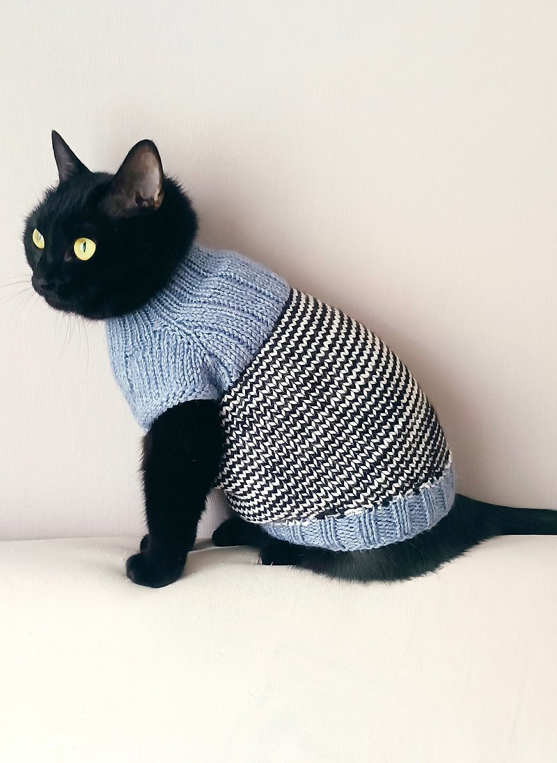 猫毛衣 斯芬克斯衣服 针织猫装 小猫毛衣 狗毛衣 - 衣/帽 - 羊毛 