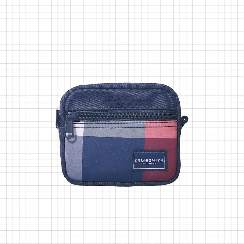 UP 多口袋方型小包 UP-2305-RB【 台湾原创品包包品牌】 - 零钱包 - 棉．麻 红色
