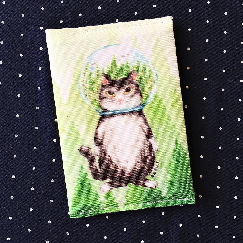 玻璃球猫 森林猫 护照套 - 护照夹/护照套 - 棉．麻 
