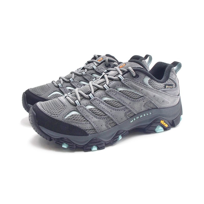 MERRELL MOAB 3 GORE-TEX防水登山健行鞋 女鞋-宽楦灰蓝绿色 - 女款运动鞋/球鞋 - 防水材质 