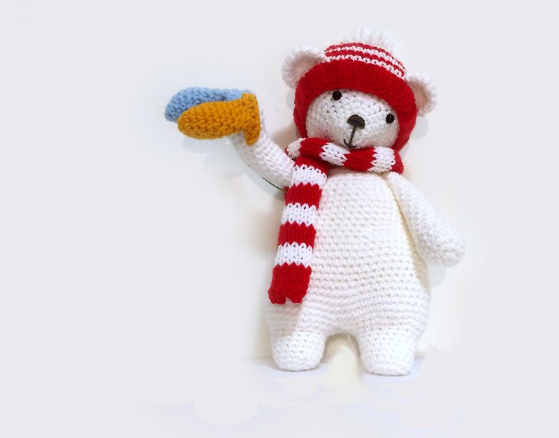 Aprilnana_polar bear crochet doll, amigurumi - 玩偶/公仔 - 其他材质 白色