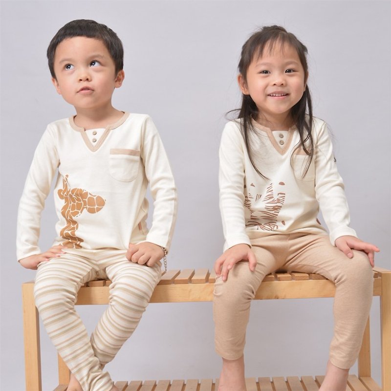 【ecoolla】有机(彩)棉V领造型长袖可爱印图上衣|台湾制| - 其他 - 棉．麻 