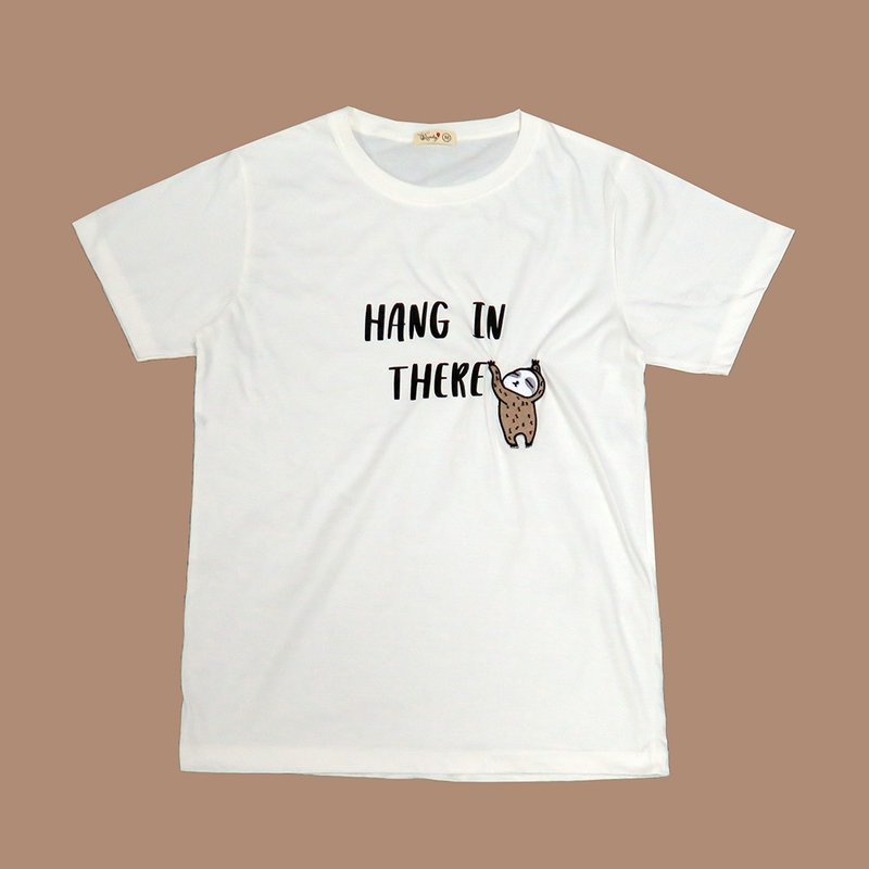 Hang in There - T恤  树懒 - 男装上衣/T 恤 - 棉．麻 白色