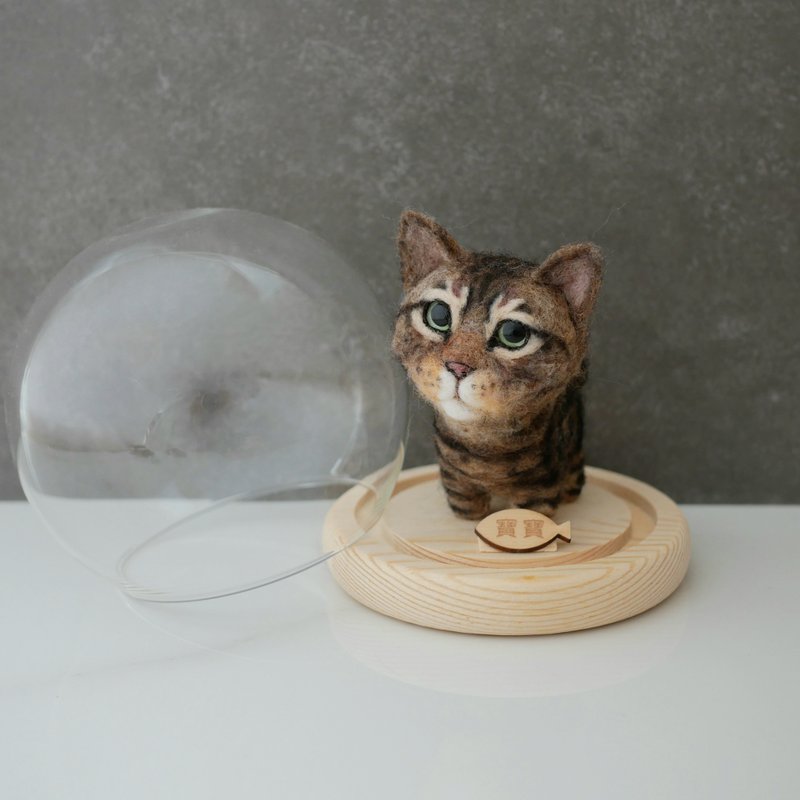 虎斑猫 羊毛毡 宠物定制 公仔 feiwa霏娃手作 - 玩偶/公仔 - 羊毛 橘色