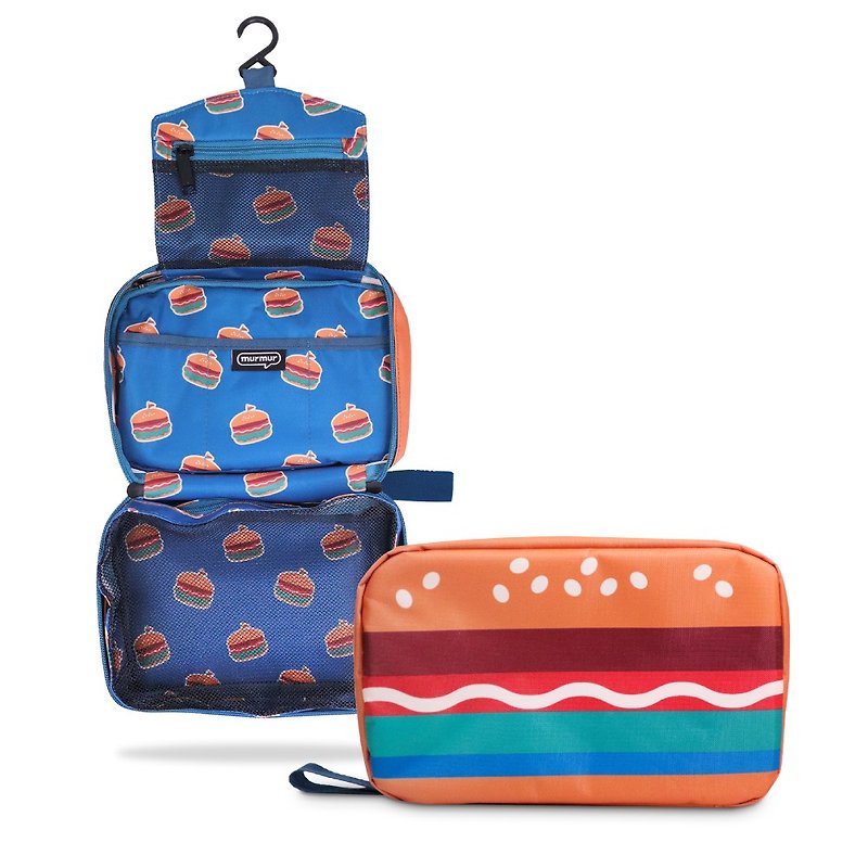 murmur旅行收纳三折盥洗包 | 汉堡包 - 化妆包/杂物包 - 聚酯纤维 橘色