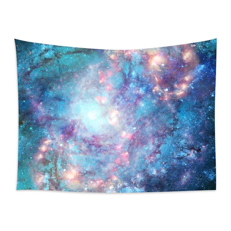 Abstract Galaxies 2-壁幔Wall Tapestry-房间布置 布 挂画 礼物 - 墙贴/壁贴 - 聚酯纤维 蓝色