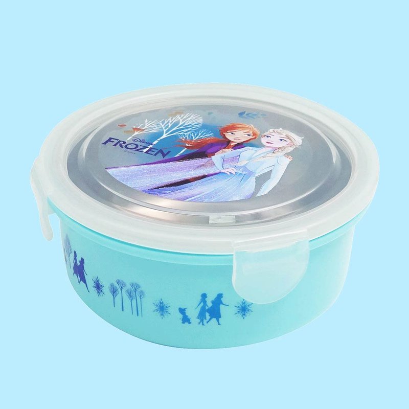 迪士尼授权 Disney 冰雪奇缘 不锈钢隔热碗 - 便当盒/饭盒 - 不锈钢 蓝色