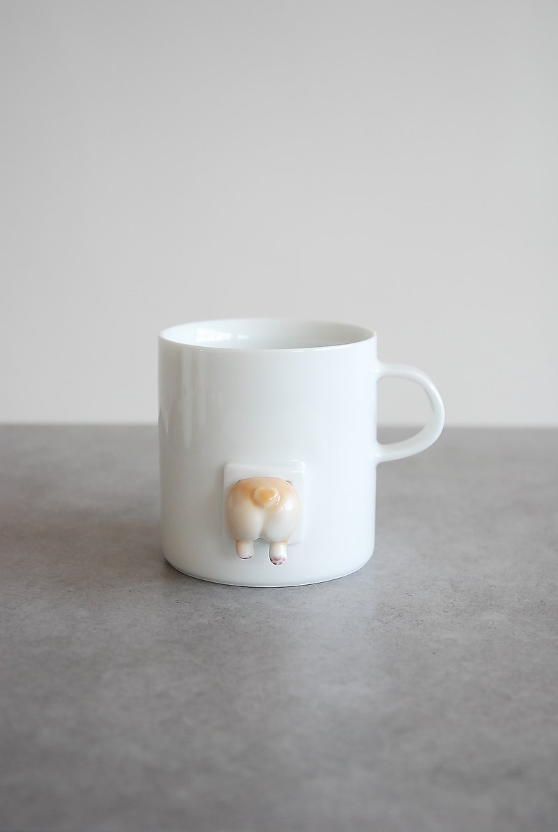 三浅陶社 原创设计 卡洞跟屁基咖啡杯 马克杯创意陶瓷礼物 杯子 - 杯子 - 瓷 