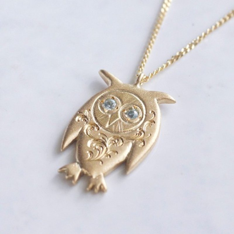 Owl pendant{P026K10} - 项链 - 其他金属 