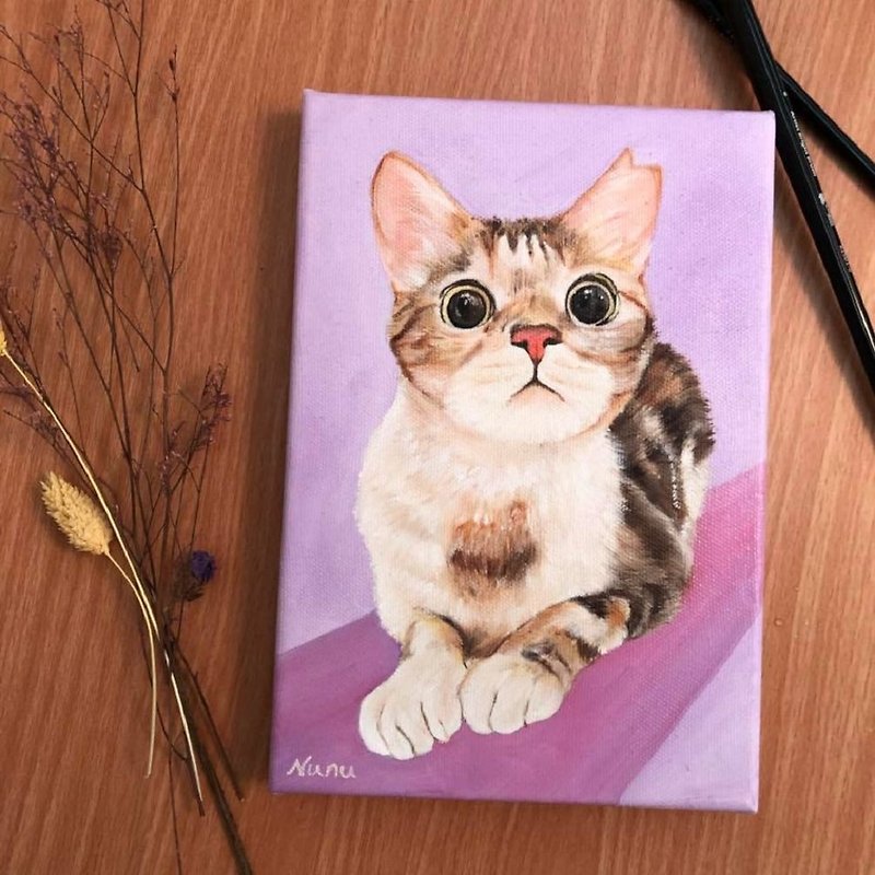 定制宠物画  猫咪油画 - 订制画像 - 颜料 