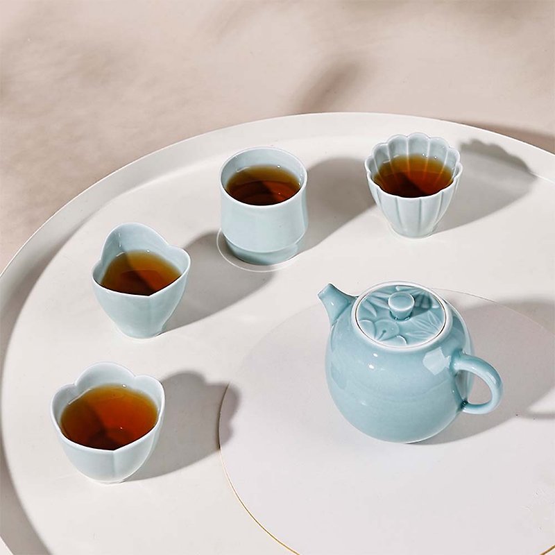 知君子 纯手工茶杯一壶四杯创意品茗杯办公泡茶杯家用茶具创意礼 - 茶具/茶杯 - 陶 