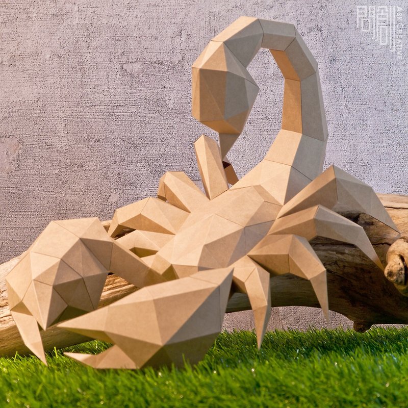 问创设计 DIY手作 纸模型 礼物  昆虫系列 - 蝎子 - 玩偶/公仔 - 纸 卡其色