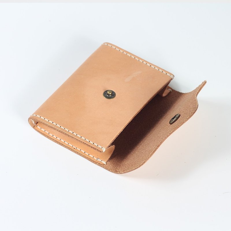 【颖川手创】DIY多功能卡包单层简单缝系列(裁片有打孔) 手缝材料 - 皮件 - 真皮 金色