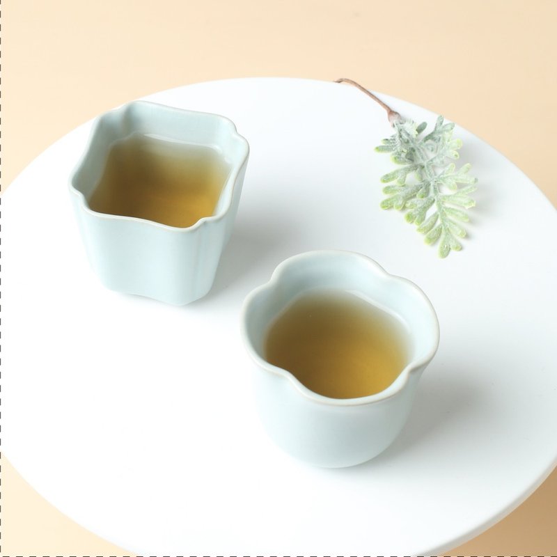 【陆宝LOHAS】汝窑 禅悟 对杯 花杯 方杯 品茗杯 - 茶具/茶杯 - 陶 