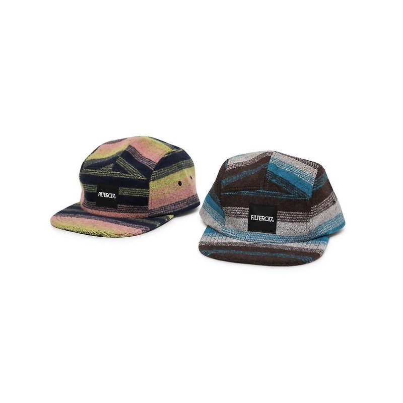 Filter017 Horizontal Stripe Wool 5-Panel 毛料横纹五分割帽 - 帽子 - 其他材质 多色