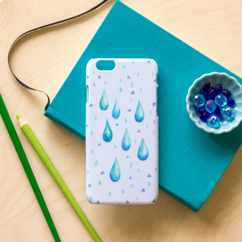 凉凉水滴//原创手机壳-iPhone,HTC,Samsung,Sony,oppo,华为,小米 - 手机壳/手机套 - 塑料 蓝色