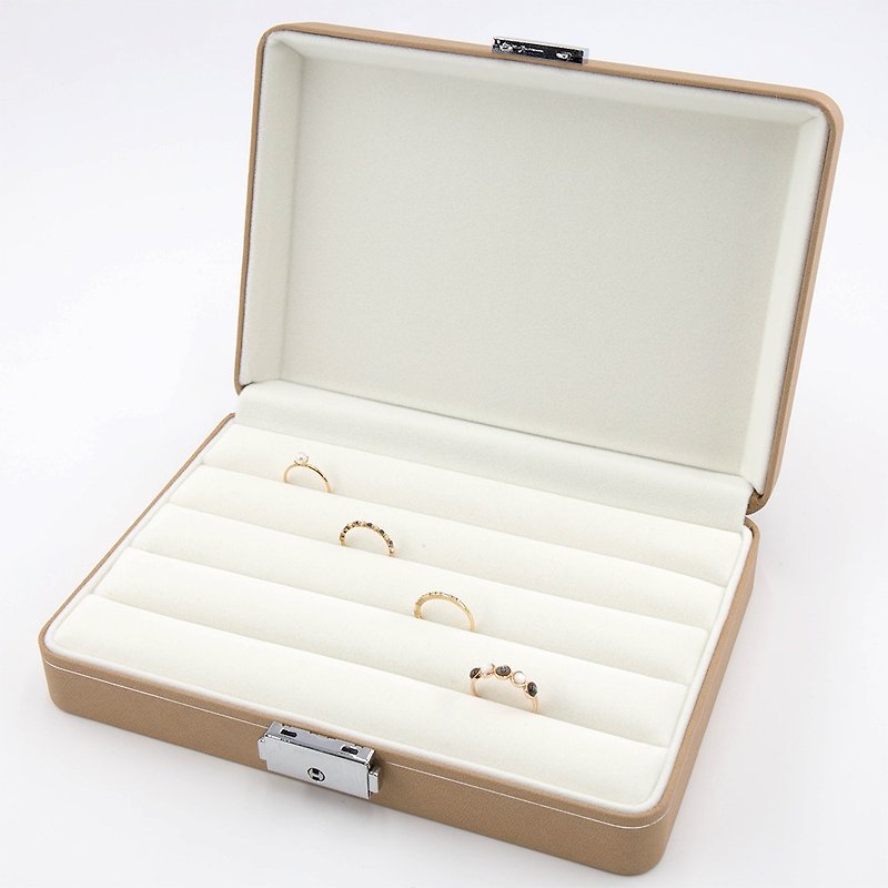 戒指收藏盒, 日本原装进口 - 收纳用品 - 棉．麻 卡其色