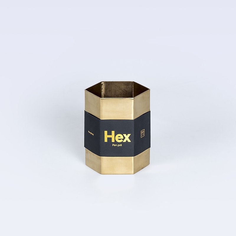 【新品】DOIY HEX六角黄铜笔筒 - 笔筒/笔座 - 其他金属 金色