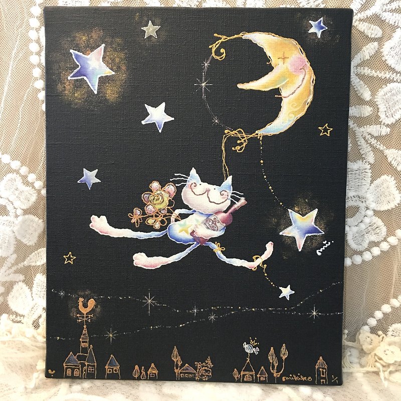アートキャンバスパネル・猫のエミリー・5 - 海报/装饰画/版画 - 棉．麻 黑色