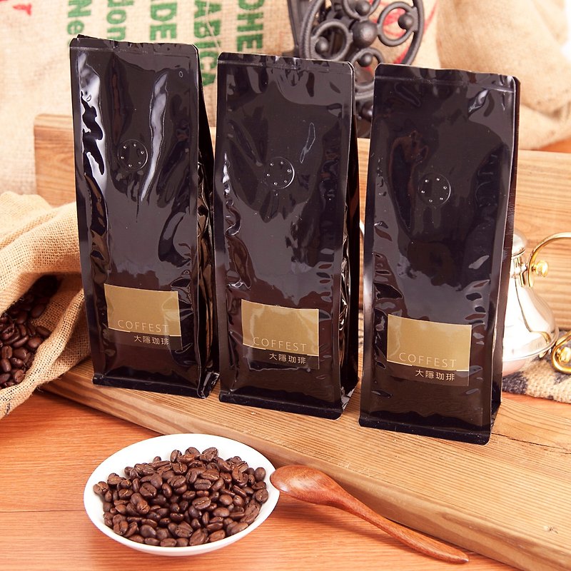【大隐珈琲】自慢 单品系列 严选咖啡豆 (半磅/入) x 3入 - 咖啡 - 新鲜食材 