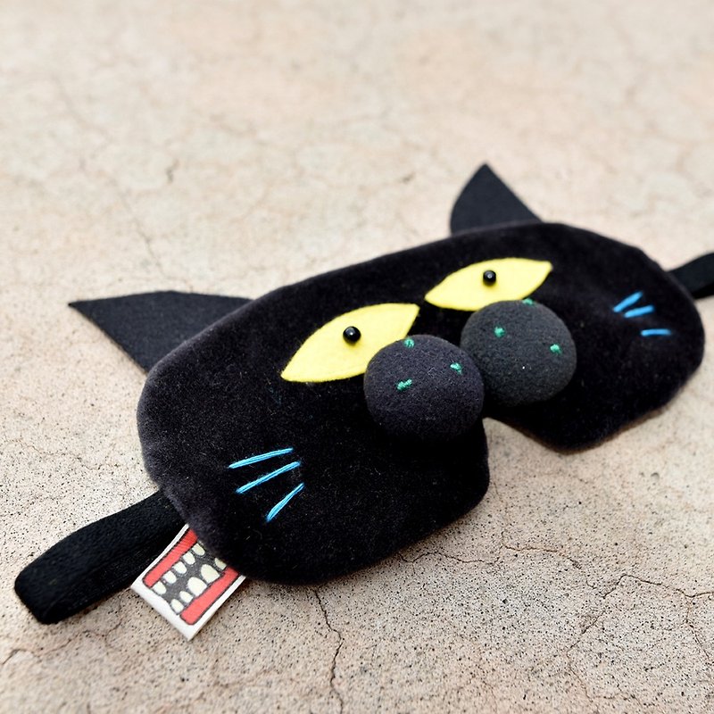 神秘的黑猫咪眼罩 - 其他 - 棉．麻 黑色