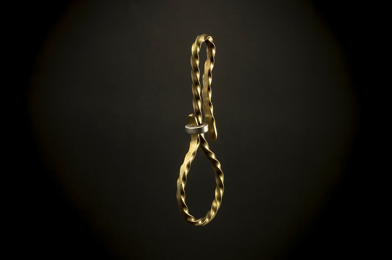 Hangmans Noose Keycarrier 上吊绳索 手工锻造 钥匙圈 - 钥匙链/钥匙包 - 贵金属 金色