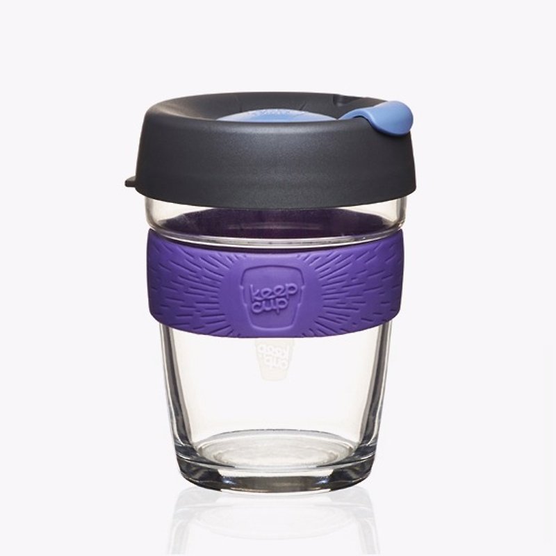 340cc【环保随行杯KEEPCUP】(黑皮诺紫色)澳洲正品 KeepCup 玻璃雕刻咖啡随行杯 12oz咖啡杯 - 其他 - 玻璃 紫色