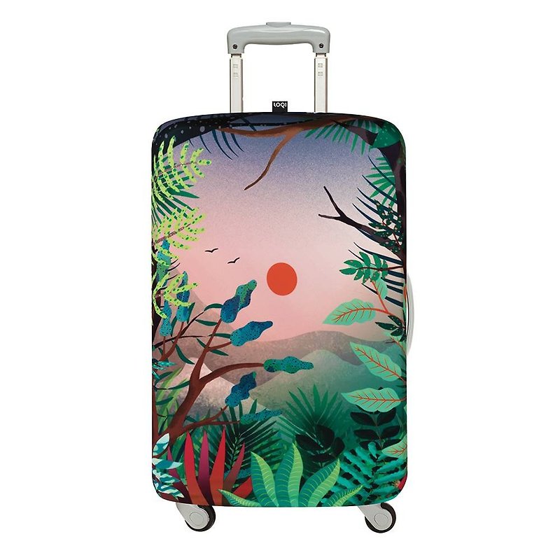 LOQI 行李箱外套 / 日落【S号】 - 行李箱/行李箱保护套 - 聚酯纤维 绿色
