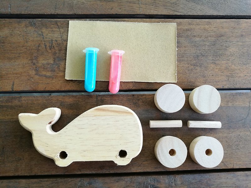 DIY wooden toy - WHALE - 木工/竹艺/纸艺 - 木头 咖啡色