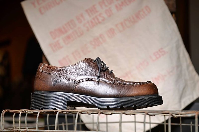 Vintage Dr. Martens 复古工作鞋 马汀靴 英制老马丁 - 男款休闲鞋 - 真皮 咖啡色