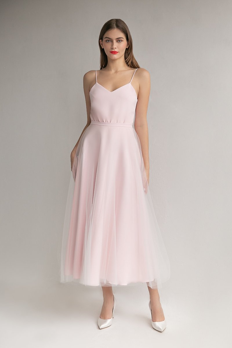 Pink dresses Wedding dress tulle Bridesmaid dresses AYUNA - 晚装/礼服 - 聚酯纤维 粉红色
