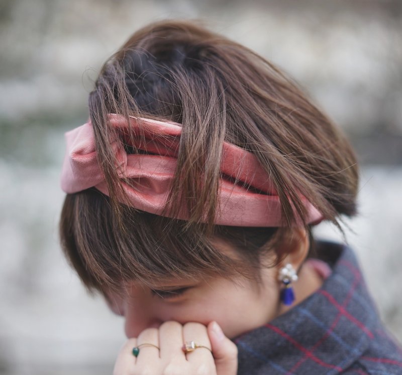 甜蜜生活 好烦小姐 冬天发带 绒布 粉红色 - 发饰 - 聚酯纤维 粉红色