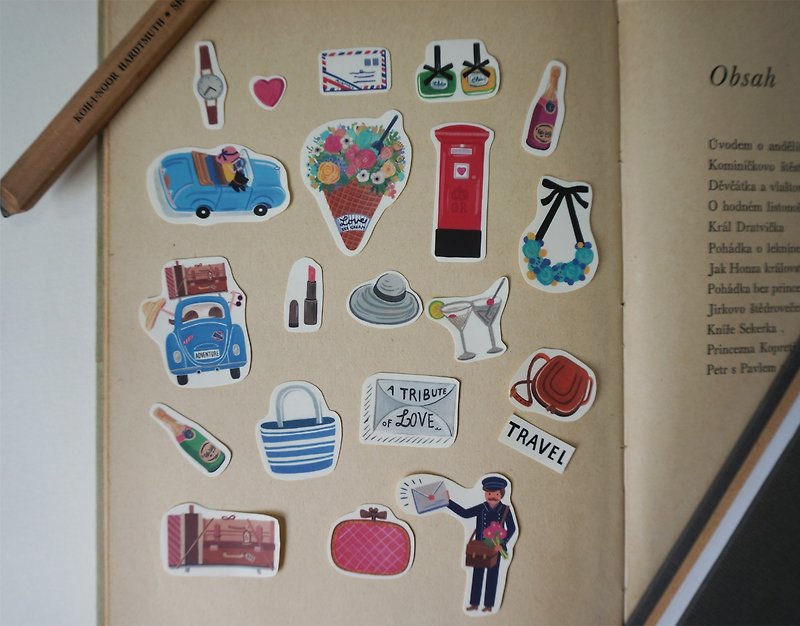旅行贴纸 - Travel Stickers  - 贴纸 - 纸 