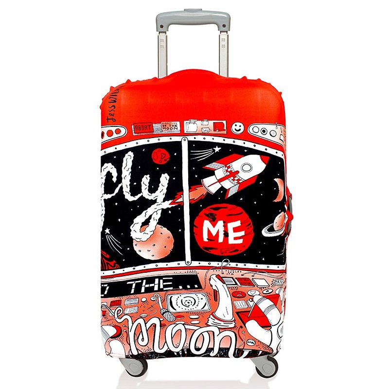 LOQI 行李箱外套／登录月球 LSJWMO【S号】 - 行李箱/行李箱保护套 - 塑料 红色