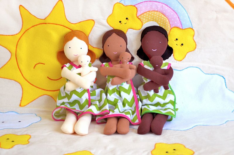 分娩示范娃娃与新生婴儿，怀孕， - 手工娃娃 - 治疗娃娃 - 娃娃 - 玩具/玩偶 - 其他材质 多色