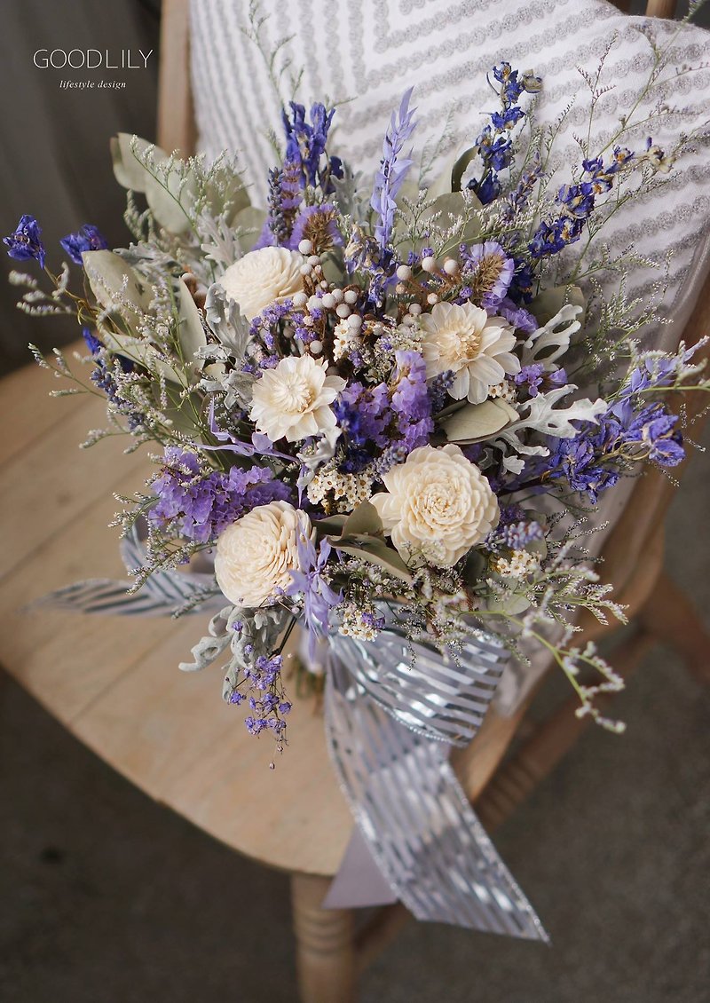 GOODLILY。紫色银河新娘捧花 花束 - 植栽/盆栽 - 植物．花 紫色