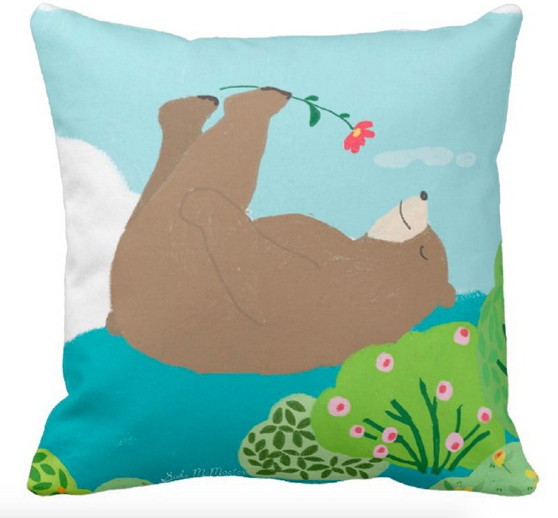 躺卧的熊-澳洲原创抱枕 - 免邮 - 枕头/抱枕 - 棉．麻 多色